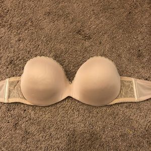 Tan strapless push up bra